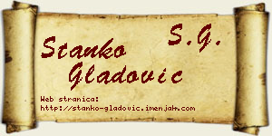 Stanko Gladović vizit kartica